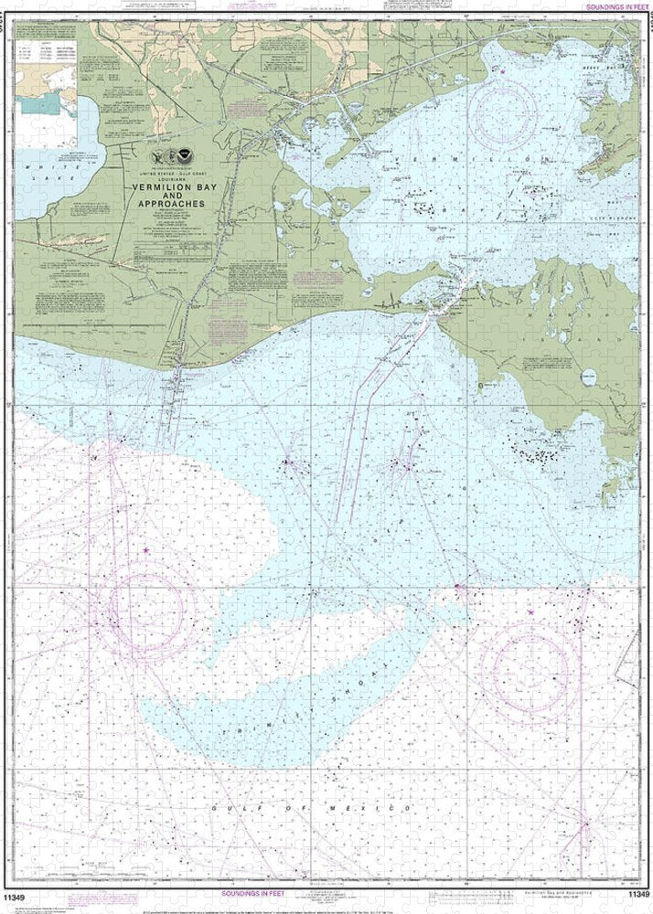 Nautical Chart-11349 Vermilion Bay-approaches - Puzzle
