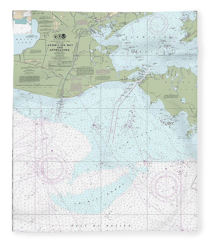 Nautical Chart 11349 Vermilion Bay Approaches Blanket