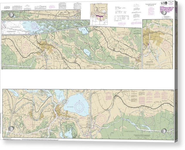 Nautical Chart-11355 Intracoastal Waterway Catahoula Bay-wax Lake Outlet Including The Houma Navigation Canal - Acrylic Print