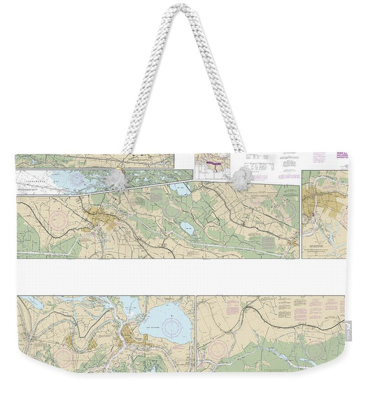 Nautical Chart-11355 Intracoastal Waterway Catahoula Bay-wax Lake Outlet Including The Houma Navigation Canal - Weekender Tote Bag