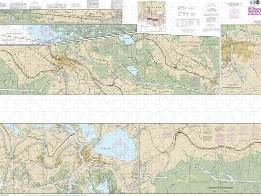 Nautical Chart 11355 Intracoastal Waterway Catahoula Bay Wax Lake Outlet Including The Houma Navigation Canal Puzzle