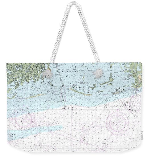 Nautical Chart-11357 Timbalier-terrebonne Bays - Weekender Tote Bag