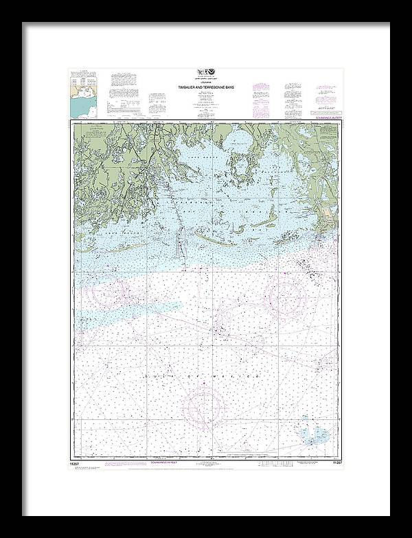 Nautical Chart-11357 Timbalier-terrebonne Bays - Framed Print