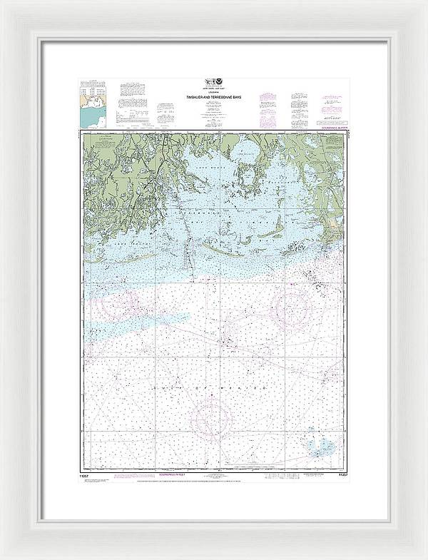 Nautical Chart-11357 Timbalier-terrebonne Bays - Framed Print