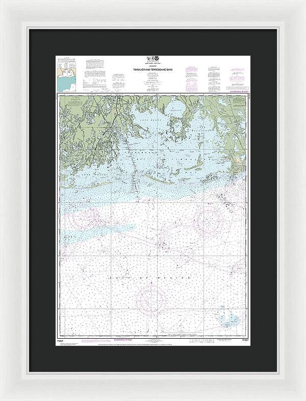 Nautical Chart-11357 Timbalier-terrebonne Bays - Framed Print