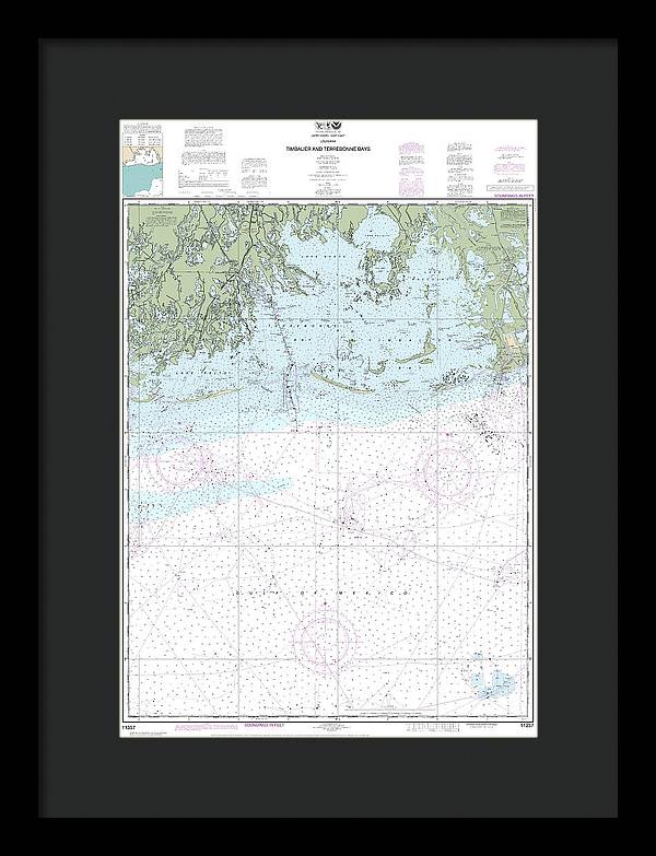 Nautical Chart-11357 Timbalier-terrebonne Bays - Framed Print