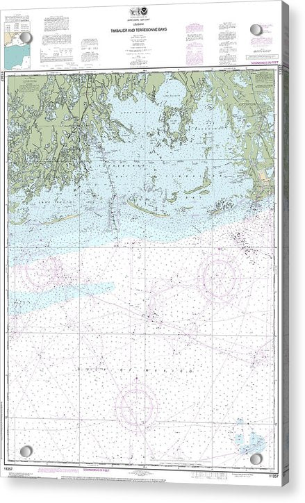 Nautical Chart-11357 Timbalier-terrebonne Bays - Acrylic Print