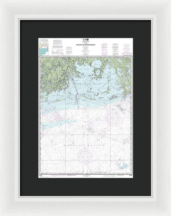 Nautical Chart-11357 Timbalier-terrebonne Bays - Framed Print