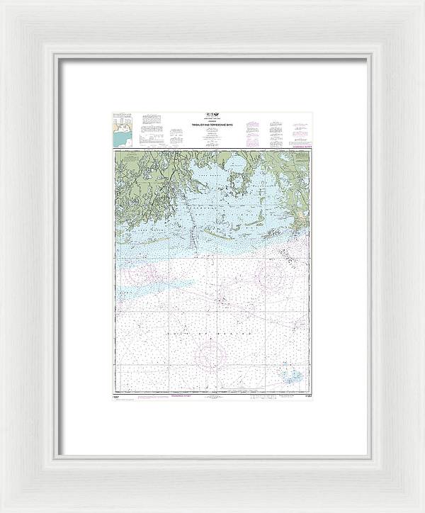 Nautical Chart-11357 Timbalier-terrebonne Bays - Framed Print