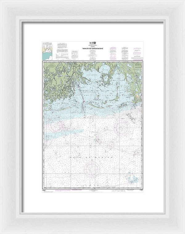 Nautical Chart-11357 Timbalier-terrebonne Bays - Framed Print