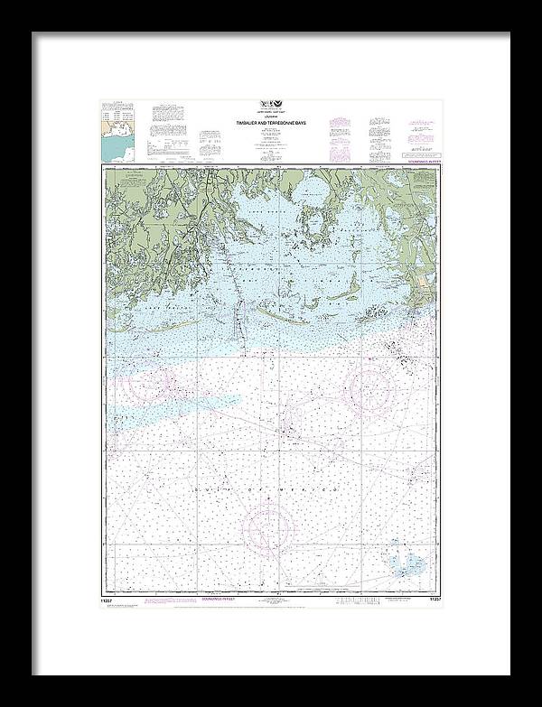 Nautical Chart-11357 Timbalier-terrebonne Bays - Framed Print