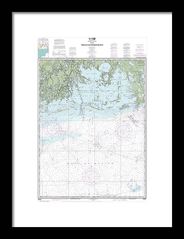 Nautical Chart-11357 Timbalier-terrebonne Bays - Framed Print