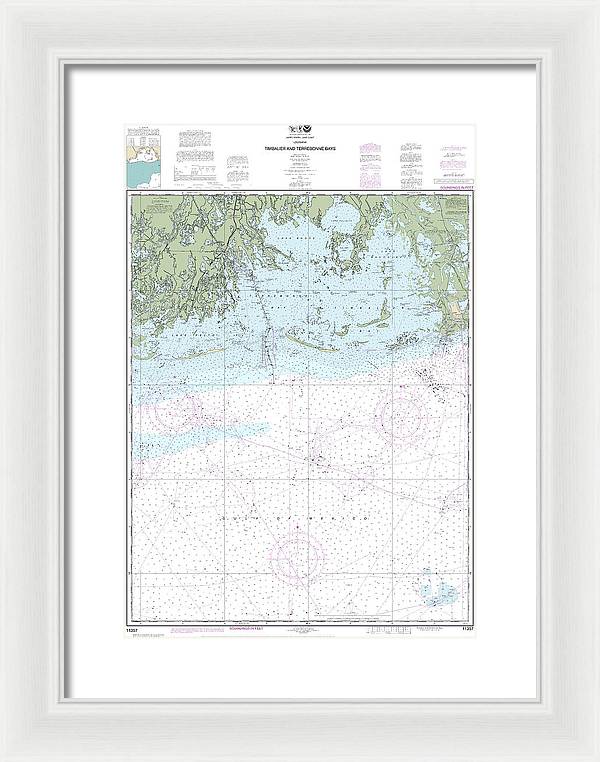 Nautical Chart-11357 Timbalier-terrebonne Bays - Framed Print