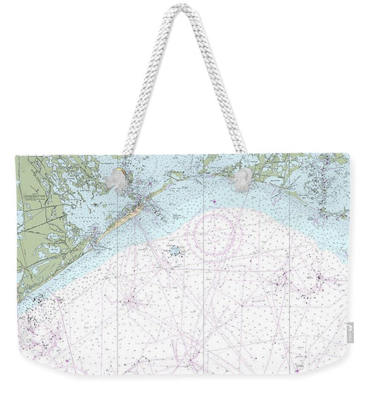 Nautical Chart-11358 Barataria Bay-approaches - Weekender Tote Bag