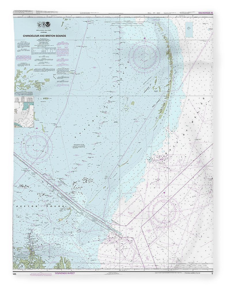 Nautical Chart-11363 Chandeleur-breton Sounds - Blanket