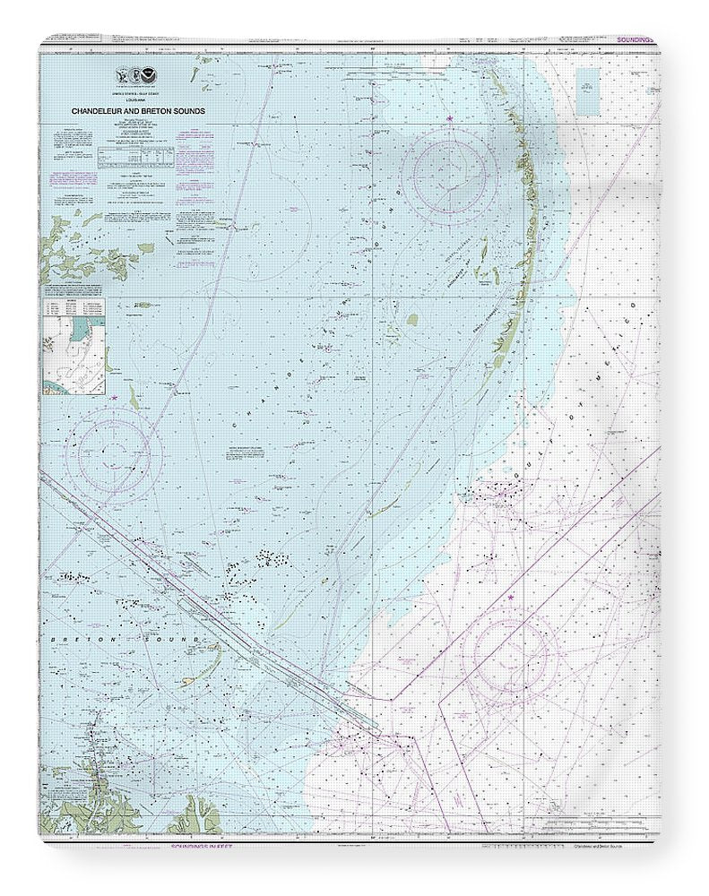 Nautical Chart-11363 Chandeleur-breton Sounds - Blanket