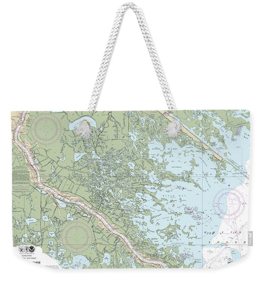 Nautical Chart-11364 Mississippi River-venice-new Orleans - Weekender Tote Bag
