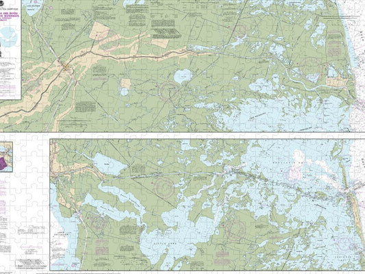 Nautical Chart 11365 Barataria Bayou Lafourche Waterways Intracoastal Waterway Gulf Mexico Puzzle