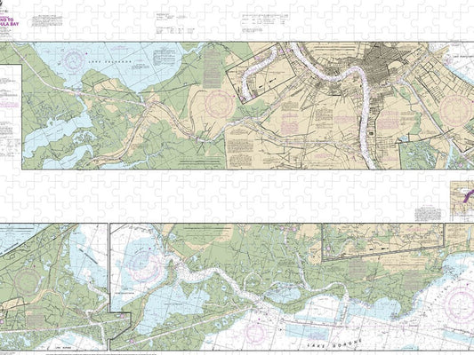 Nautical Chart 11367 Intracoastal Waterway Waveland Catahoula Bay Puzzle