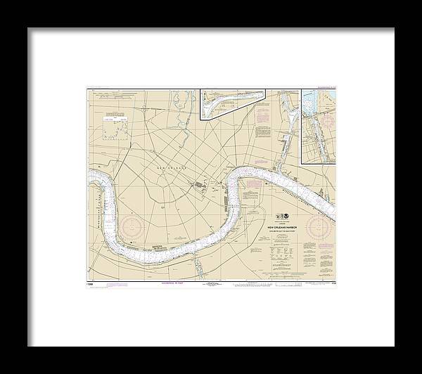 Nautical Chart-11368 New Orleans Harbor Chalmette Slip-southport - Framed Print