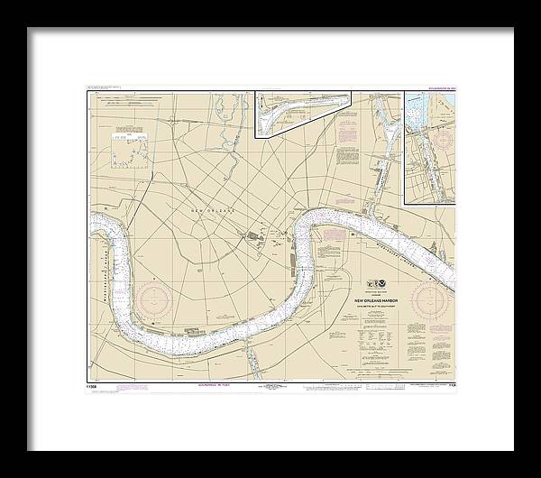 Nautical Chart-11368 New Orleans Harbor Chalmette Slip-southport - Framed Print