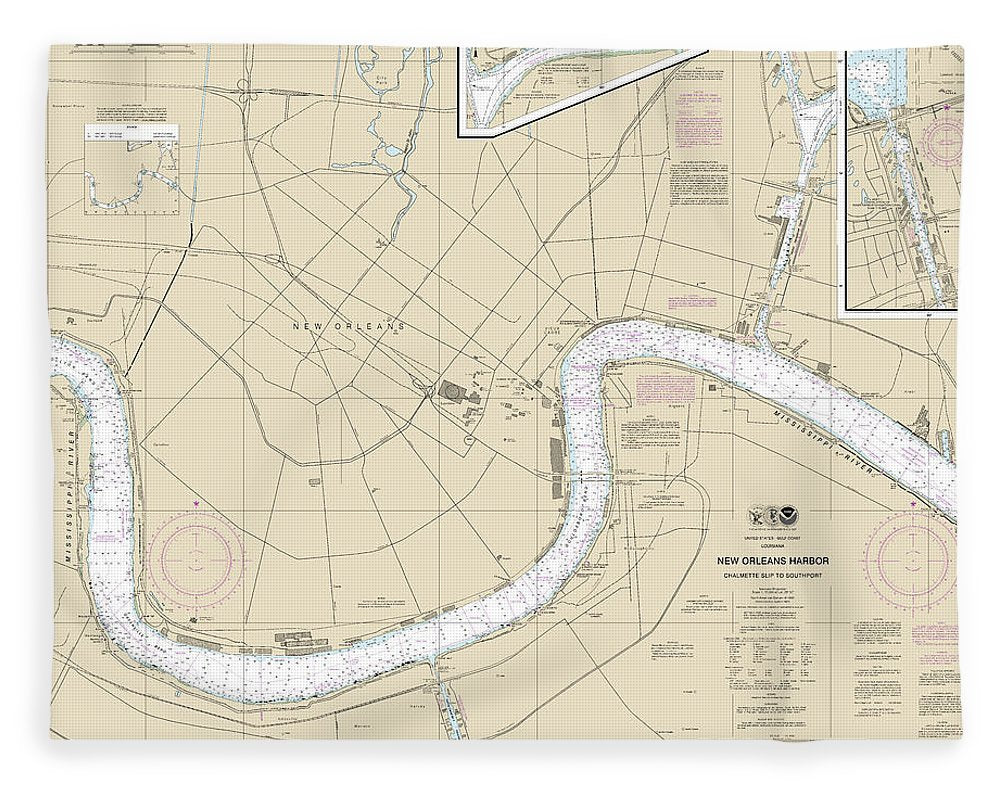 Nautical Chart-11368 New Orleans Harbor Chalmette Slip-southport - Blanket