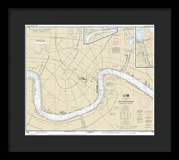 Nautical Chart-11368 New Orleans Harbor Chalmette Slip-southport - Framed Print