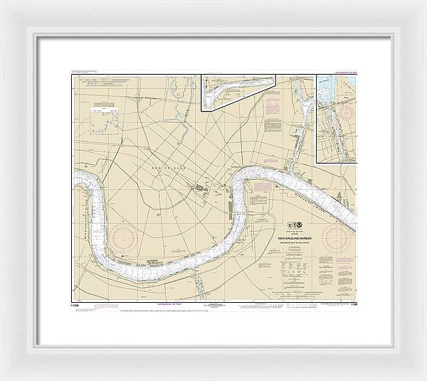 Nautical Chart-11368 New Orleans Harbor Chalmette Slip-southport - Framed Print