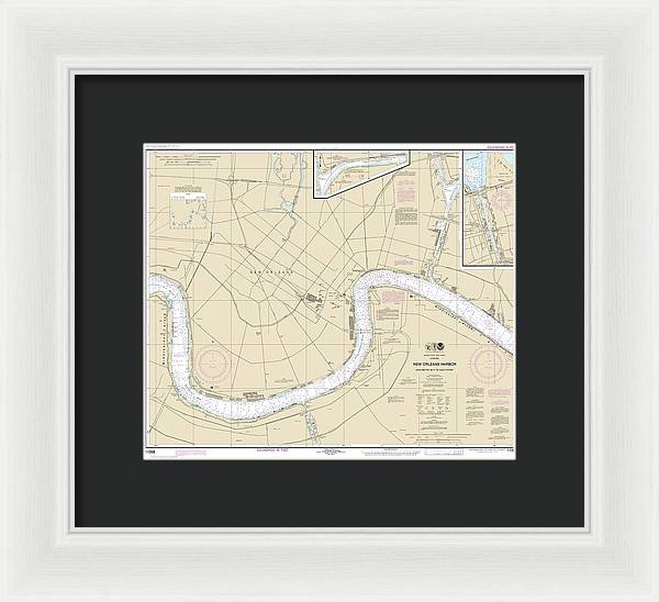 Nautical Chart-11368 New Orleans Harbor Chalmette Slip-southport - Framed Print