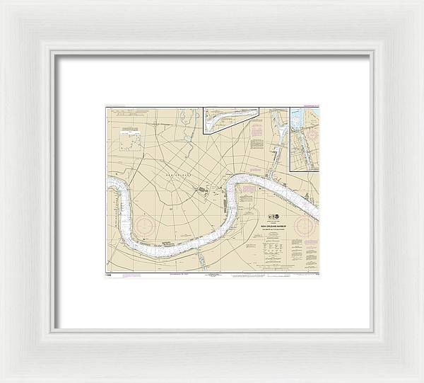 Nautical Chart-11368 New Orleans Harbor Chalmette Slip-southport - Framed Print