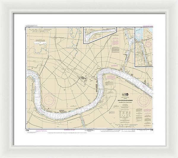 Nautical Chart-11368 New Orleans Harbor Chalmette Slip-southport - Framed Print