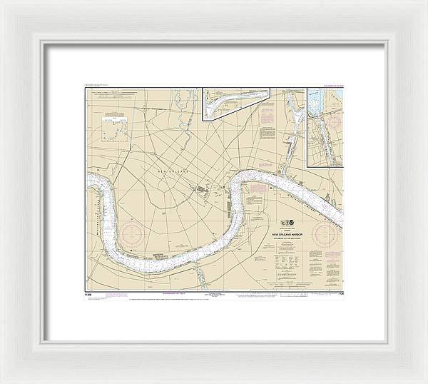 Nautical Chart-11368 New Orleans Harbor Chalmette Slip-southport - Framed Print