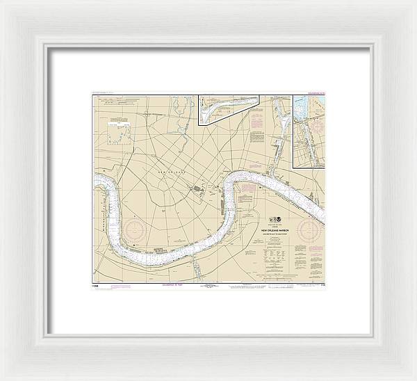 Nautical Chart-11368 New Orleans Harbor Chalmette Slip-southport - Framed Print