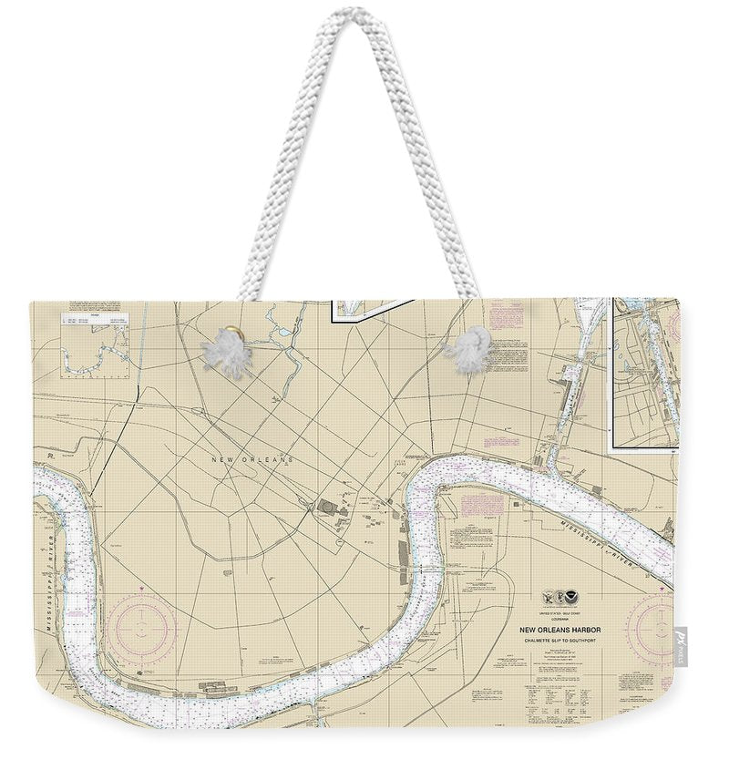 Nautical Chart-11368 New Orleans Harbor Chalmette Slip-southport - Weekender Tote Bag