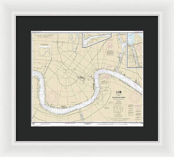 Nautical Chart-11368 New Orleans Harbor Chalmette Slip-southport - Framed Print