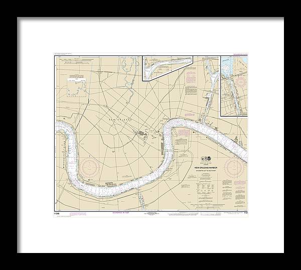 Nautical Chart-11368 New Orleans Harbor Chalmette Slip-southport - Framed Print