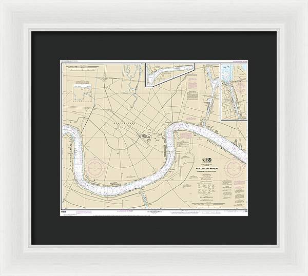 Nautical Chart-11368 New Orleans Harbor Chalmette Slip-southport - Framed Print