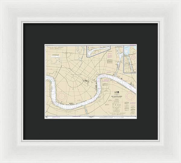 Nautical Chart-11368 New Orleans Harbor Chalmette Slip-southport - Framed Print