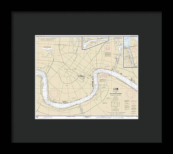 Nautical Chart-11368 New Orleans Harbor Chalmette Slip-southport - Framed Print