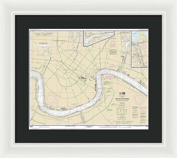 Nautical Chart-11368 New Orleans Harbor Chalmette Slip-southport - Framed Print