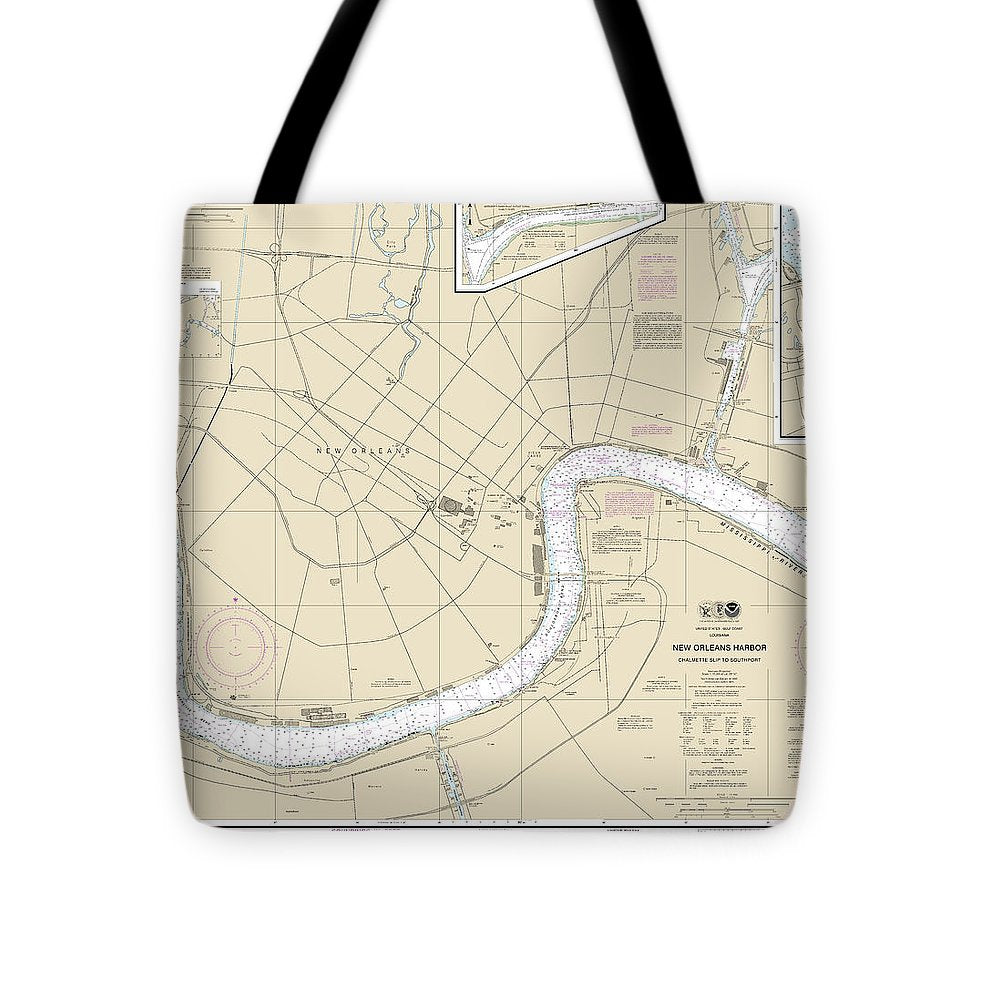 Nautical Chart-11368 New Orleans Harbor Chalmette Slip-southport - Tote Bag