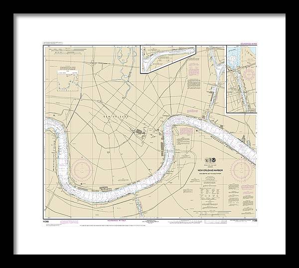 Nautical Chart-11368 New Orleans Harbor Chalmette Slip-southport - Framed Print