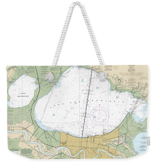 Nautical Chart-11369 Lakes Pontchartrain-maurepas - Weekender Tote Bag