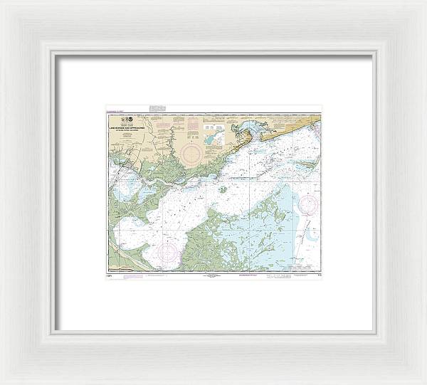 Nautical Chart-11371 Lake Borgne-approaches Cat Island-point Aux Herbes - Framed Print