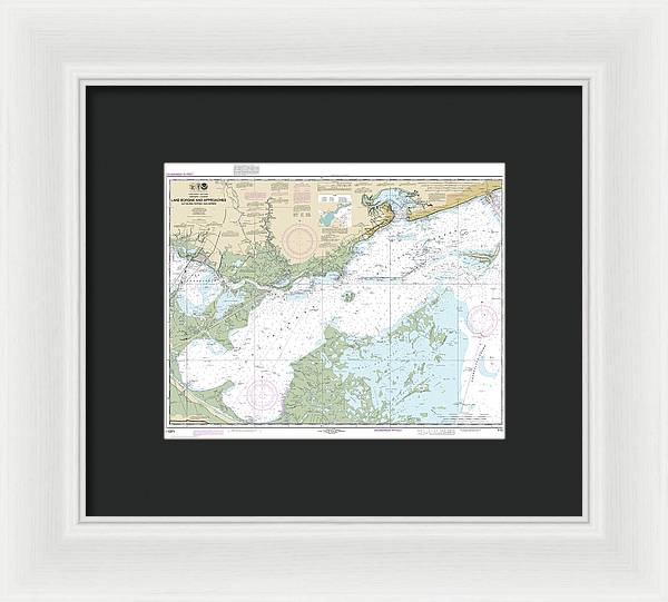 Nautical Chart-11371 Lake Borgne-approaches Cat Island-point Aux Herbes - Framed Print