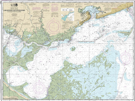 Nautical Chart 11371 Lake Borgne Approaches Cat Island Point Aux Herbes Puzzle