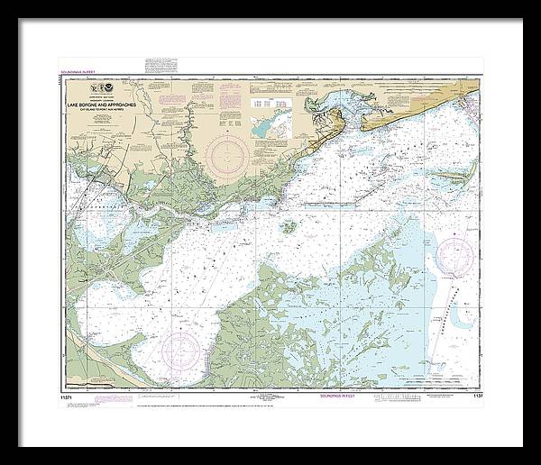 Nautical Chart-11371 Lake Borgne-approaches Cat Island-point Aux Herbes - Framed Print