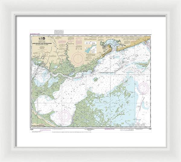 Nautical Chart-11371 Lake Borgne-approaches Cat Island-point Aux Herbes - Framed Print