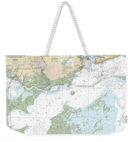 Nautical Chart-11371 Lake Borgne-approaches Cat Island-point Aux Herbes - Weekender Tote Bag