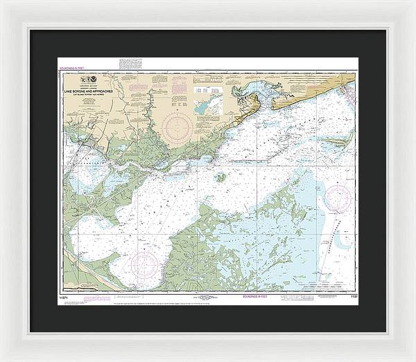 Nautical Chart-11371 Lake Borgne-approaches Cat Island-point Aux Herbes - Framed Print